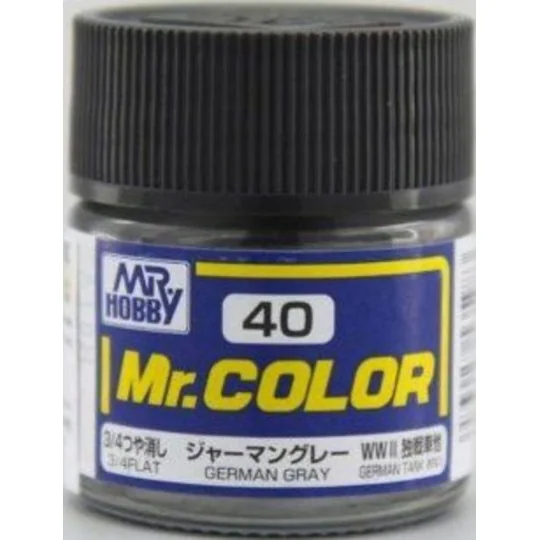 Mr Hobby -Gunze Mr. Color (10 ml) German Gray - Mr Hobby - Gunze C-040 Mr Hobby -Gunze Mr. Color (10 ml) German Gray - Mr Hobby - Gunze C-040