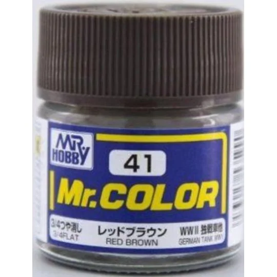 Mr Hobby -Gunze Mr. Color (10 ml) Red Brown - Mr Hobby - Gunze C-041