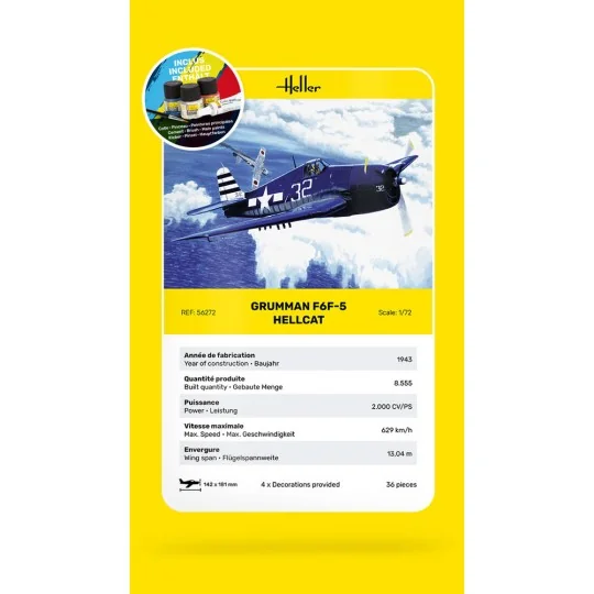 STARTER KIT F6F Hellcat - Heller 56272