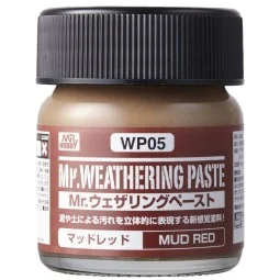 Mr Hobby -Gunze Weathering Paste Mud Red 40ml - Mr Hobby - Gunze WP-05