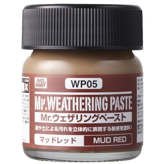 Mr Hobby -Gunze Weathering Paste Mud Red 40ml - Mr Hobby - Gunze WP-05