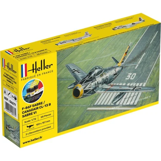 STARTER KIT F-86F Sabre / Canadair CL-13 B Sabre VI, 1/72 - Heller ...