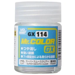 Mr Hobby -Gunze Mr. Color GX Super Smooth Clear Flat (18ml) - Mr Ho...