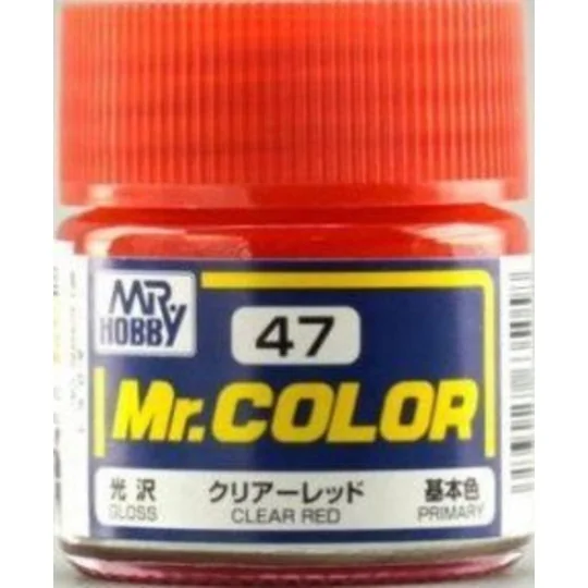 Mr Hobby -Gunze Mr. Color (10 ml) Clear Red - Mr Hobby - Gunze C-047 Mr Hobby -Gunze Mr. Color (10 ml) Clear Red - Mr Hobby - Gunze C-047