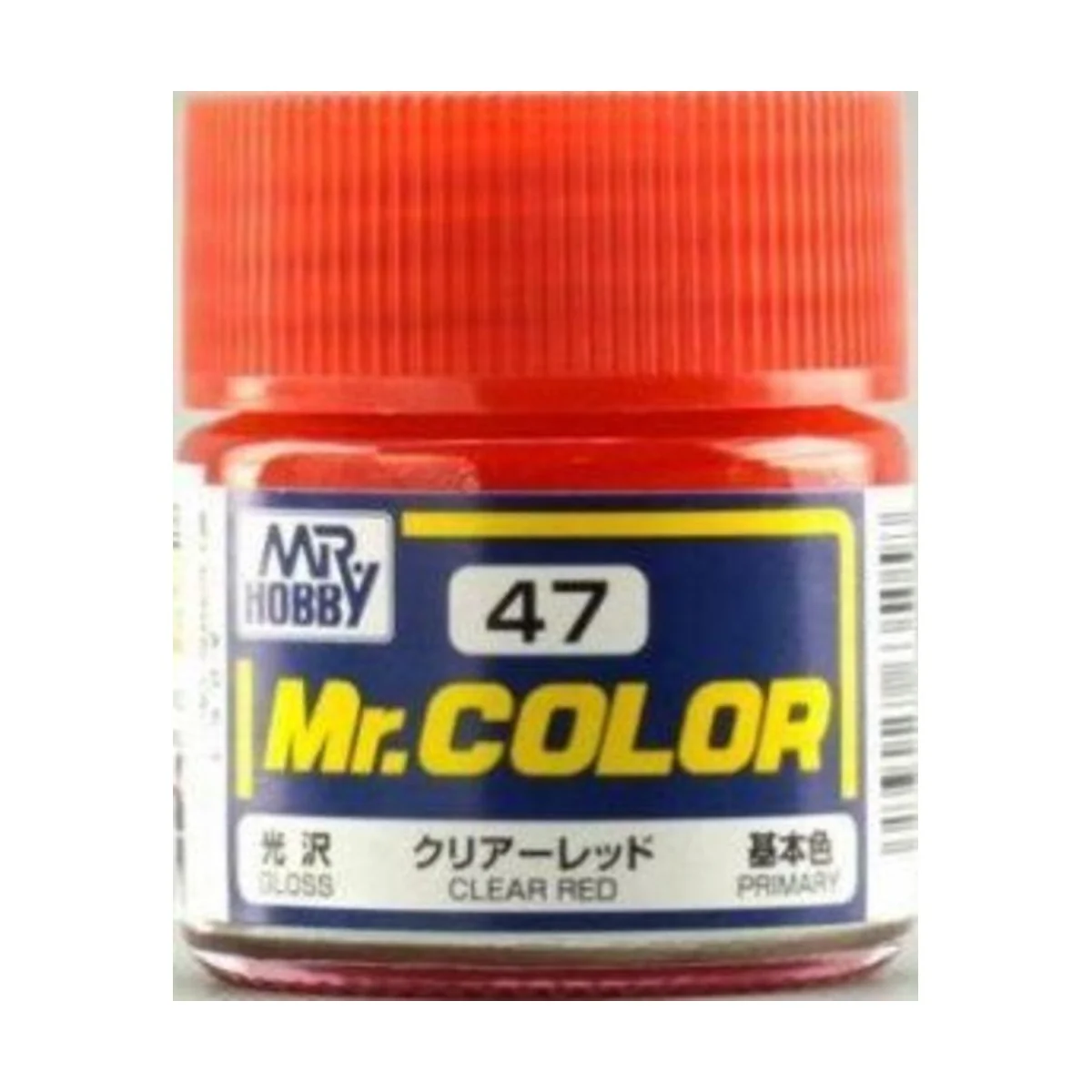 Mr Hobby -Gunze Mr. Color (10 ml) Clear Red - Mr Hobby - Gunze C-047