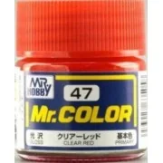 Mr Hobby -Gunze Mr. Color (10 ml) Clear Red - Mr Hobby - Gunze C-047 Mr Hobby -Gunze Mr. Color (10 ml) Clear Red - Mr Hobby - Gunze C-047