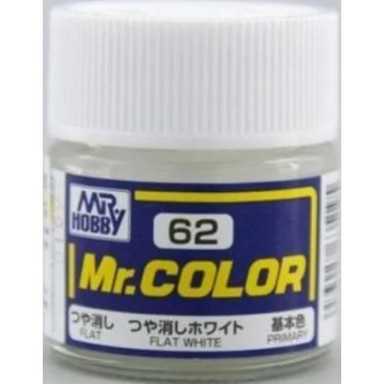 Mr Hobby -Gunze Mr. Color (10 ml) Flat White - Mr Hobby - Gunze C-062