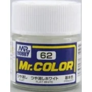 Mr Hobby -Gunze Mr. Color (10 ml) Flat White - Mr Hobby - Gunze C-062