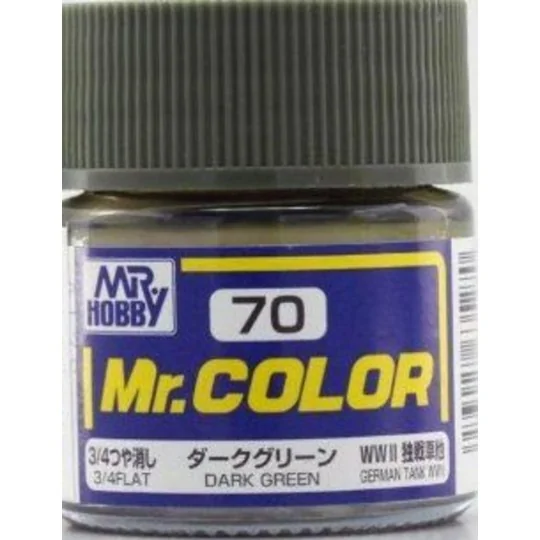 Mr Hobby -Gunze Mr. Color (10 ml) Dark Green - Mr Hobby - Gunze C-070