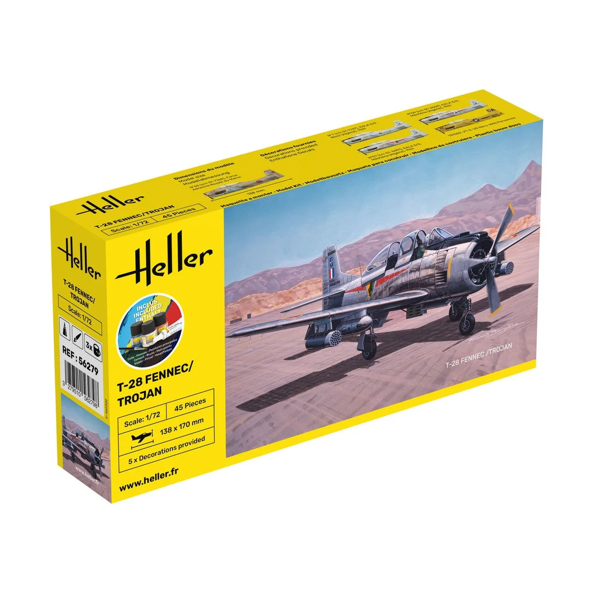STARTER KIT T-28 Fennec / Trojan, 1/72 - Heller 56279