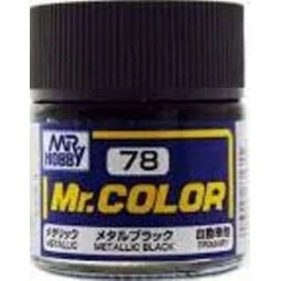 Mr Hobby -Gunze Mr. Color (10 ml) Metal Black - Mr Hobby - Gunze C-078