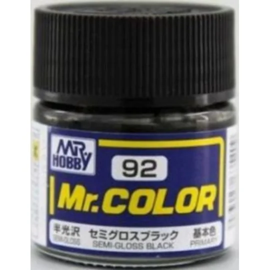 Mr Hobby -Gunze Mr. Color (10 ml) Semi Gloss Black - Mr Hobby - Gun...