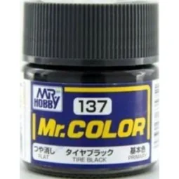 Mr Hobby -Gunze Mr. Color (10 ml) Tire Black - Mr Hobby - Gunze C-137