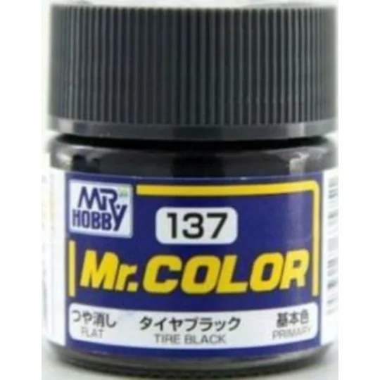 Mr Hobby -Gunze Mr. Color (10 ml) Tire Black - Mr Hobby - Gunze C-137