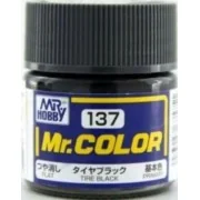 Mr Hobby -Gunze Mr. Color (10 ml) Tire Black - Mr Hobby - Gunze C-137