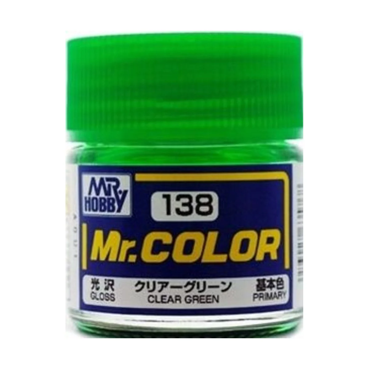Mr Hobby -Gunze Mr. Color (10 ml) Clear Green - Mr Hobby - Gunze C-138