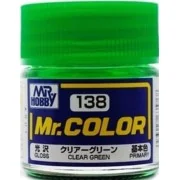Mr Hobby -Gunze Mr. Color (10 ml) Clear Green - Mr Hobby - Gunze C-138