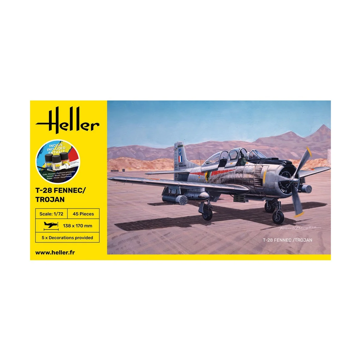 STARTER KIT T-28 Fennec / Trojan, 1/72 - Heller 56279