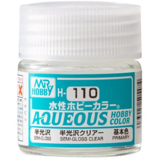 Mr Hobby -Gunze Aqueous Hobby Colors (10 ml) Premium Clear Semi-Glo...