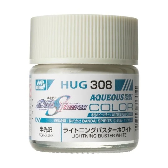 Mr Hobby -Gunze AQUEOUS GUNDAM COLOR (10ml) LIGHTNING BUSTER WHITE ...