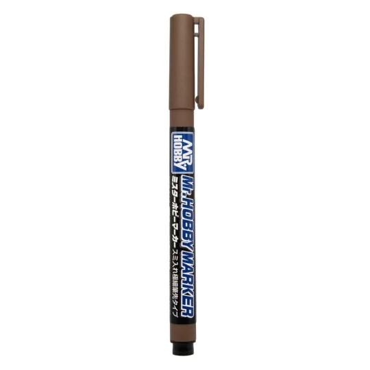 Mr Hobby -Gunze Mr. Hobby Marker Super Fine Tip Brush Pen Brown - M...