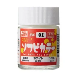 Mr Hobby -Gunze Water-Based SOFUBI Color (18 ml) White - Mr Hobby -...