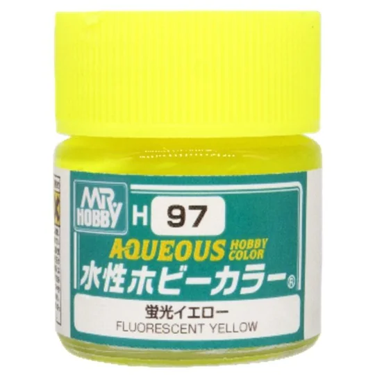 Mr Hobby -Gunze Aqueous Hobby Colors (10 ml) Fluorescent Yellow - M...
