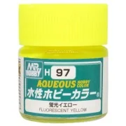 Mr Hobby -Gunze Aqueous Hobby Colors (10 ml) Fluorescent Yellow - M...