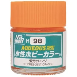 Mr Hobby -Gunze Aqueous Hobby Colors (10 ml) Fluorescent Orange - M...