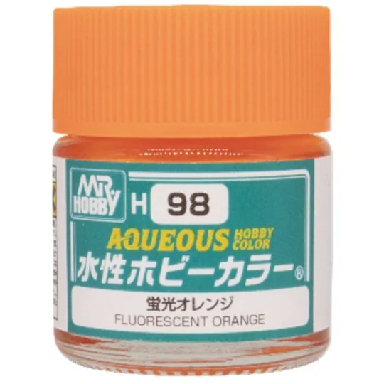 Mr Hobby -Gunze Aqueous Hobby Colors (10 ml) Fluorescent Orange - M... Mr Hobby -Gunze Aqueous Hobby Colors (10 ml) Fluorescent Orange - M...