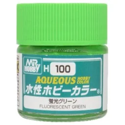 Mr Hobby -Gunze Aqueous Hobby Colors (10 ml) Fluorescent Green - Mr...