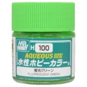 Mr Hobby -Gunze Aqueous Hobby Colors (10 ml) Fluorescent Green - Mr...