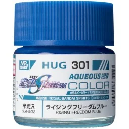 Mr Hobby -Gunze AQUEOUS GUNDAM COLOR (10ml) RISING FREEDOM BLUE - M...