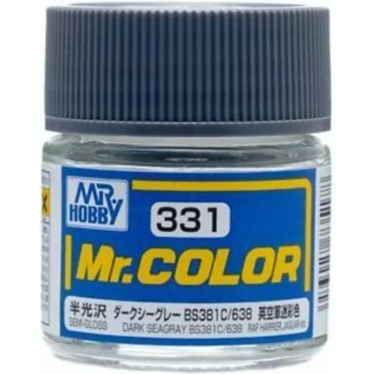 Mr Hobby -Gunze Mr. Color (10 ml) Dark Seagray BS381C 638 - Mr Hobb...