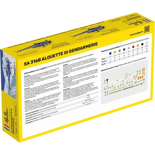STARTER KIT SA 316 Alouette III Gendarmerie - Heller 56286