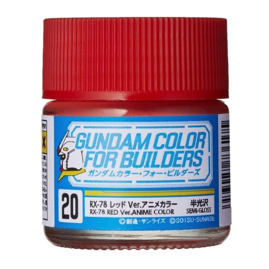 Mr Hobby -Gunze Gundam Color For Builders (10ml) RX-78 RED Ver. - M...