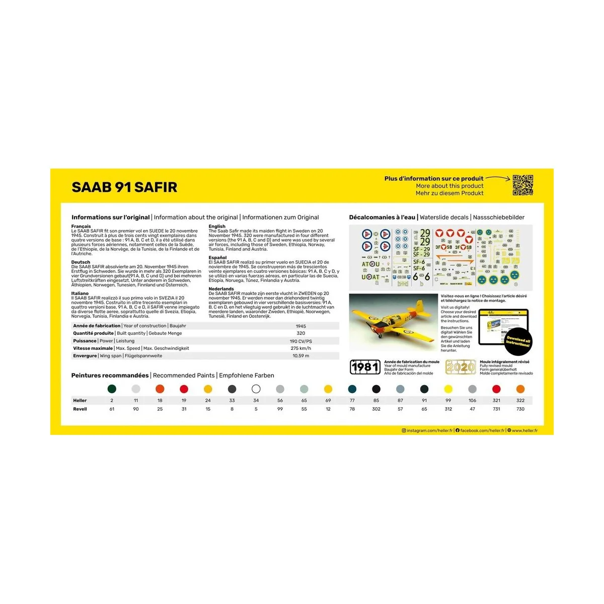 STARTER KIT SAFIR 91, 1/72 - Heller 56287