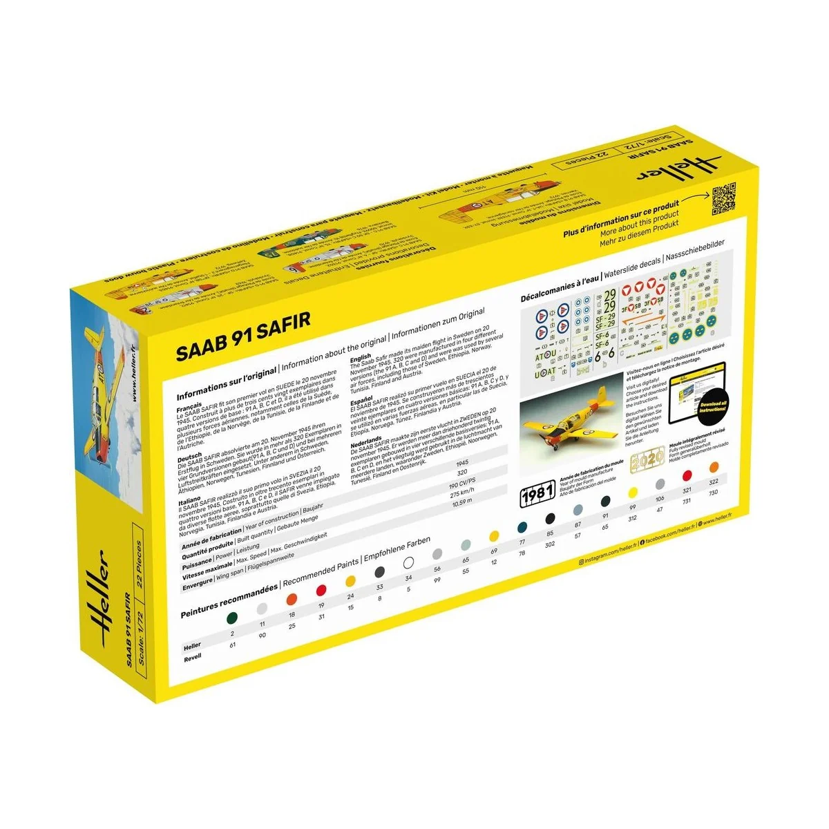 STARTER KIT SAFIR 91, 1/72 - Heller 56287