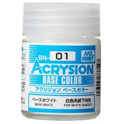 Mr Hobby -Gunze Acrysion Base Color (18 ml) Base White - Mr Hobby -...