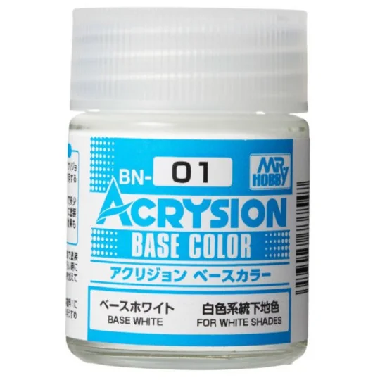 Mr Hobby -Gunze Acrysion Base Color (18 ml) Base White - Mr Hobby -...