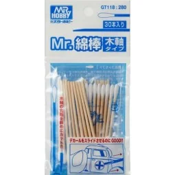 Mr Hobby -Gunze Mr. Cotton Swab Set (Wooden Stick Type) - Mr Hobby ...