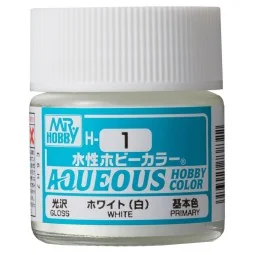 Mr Hobby -Gunze Aqueous Hobby Colors (10 ml) White - Mr Hobby - Gun...