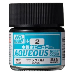 Mr Hobby -Gunze Aqueous Hobby Colors (10 ml) Black - Mr Hobby - Gun...