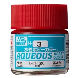 Mr Hobby -Gunze Aqueous Hobby Colors (10 ml) Red - Mr Hobby - Gunze...