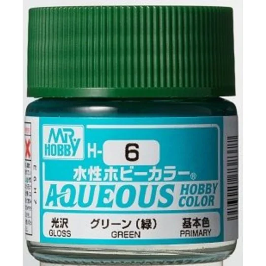 Mr Hobby -Gunze Aqueous Hobby Colors (10 ml) Green - Mr Hobby - Gun...