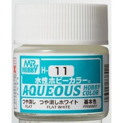 Mr Hobby -Gunze Aqueous Hobby Colors (10 ml) Flat White - Mr Hobby ...