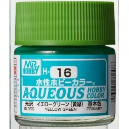 Mr Hobby -Gunze Aqueous Hobby Colors (10 ml) Yellow Green - Mr Hobb...