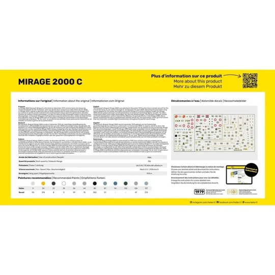 STARTER KIT Mirage 2000 C, 1/72 - Heller 56303 STARTER KIT Mirage 2000 C, 1/72 - Heller 56303