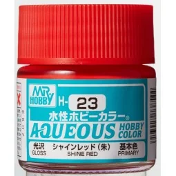 Mr Hobby -Gunze Aqueous Hobby Colors (10 ml) Shine Red - Mr Hobby -...