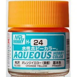 Mr Hobby -Gunze Aqueous Hobby Colors (10 ml) Orange Yellow - Mr Hob...